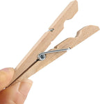 HOIGON 400 Pack 3 Inch Natural Wooden Clothes Pins, Sturdy Large Wooden Clothespins, Wood Clips with Spring, Wood Laundry Pins for Clothing, Craft, Hanging Photo, Clipping Snacks