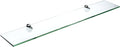 Spancraft Glass P-6x12-Chrome Peacock Glass Shelf, Chrome, 6" x 12"