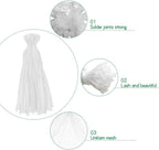 100Pcs 24’’ Reusable Mesh Produce Bags, Onion Fruits Net Bags and Seafood Boil Bag for Crab Clam Crawfish, Mesh Storage Bag for Grocery Shopping Storage of Fruits Vegetable Seafood & Garden Produce