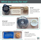 Happitasa Silicone Kitchen Sink Organizer Tray, Sponge Holder and Countertop Protector | Bathroom and Kitchen Soap Dish and Dispenser Tray (Vanilla Cream, 12"x4", 9.2 Ounces)