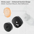 KEGII Shower Caddy Suction Cup with Hooks, Large Capacity Shower Suction Shelf, Heavy Duty Bathroom Organizer, No Drilling Stainless Steel Shampoo Holder for Bathroom Storage, Black
