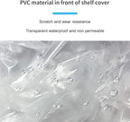 Shelving Cover Wire Shelf Rack Dust Cover,dustproof, Waterproof, Sunscreen, Front Transparent Panel Design for Easy Viewing, Suitable for 36" Wx18 Dx54 H (No Shelves,Black)