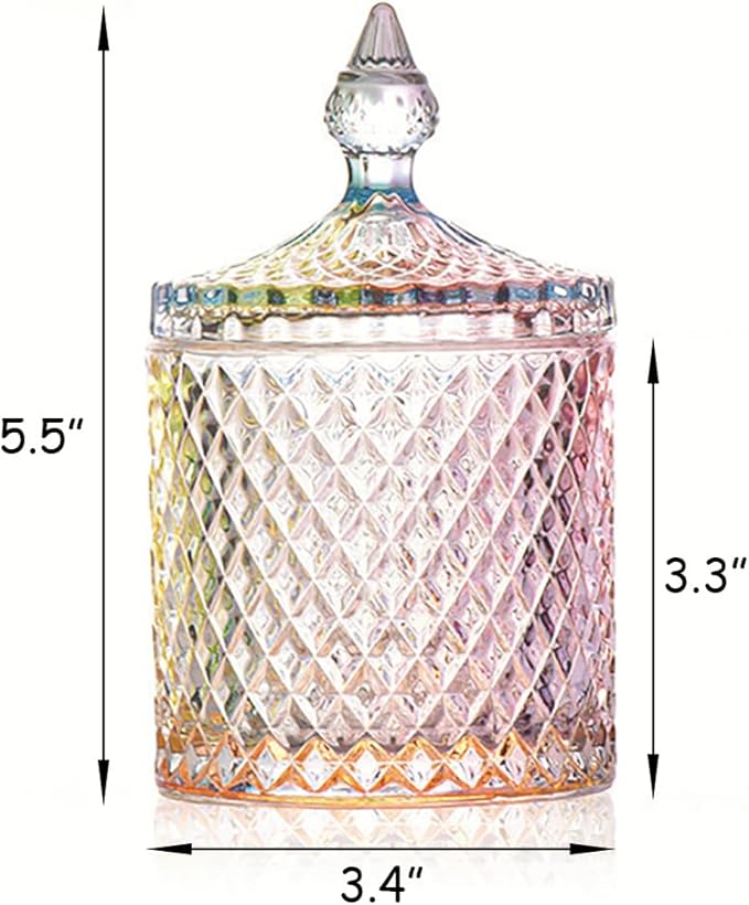 Candy Sever With Lid,Christmas Table Decor,Candy Cookie Jars,Jewelry Box,Buffet Jar Biscuit Containers(Multi-Color)