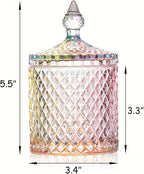 Candy Sever With Lid,Christmas Table Decor,Candy Cookie Jars,Jewelry Box,Buffet Jar Biscuit Containers(Multi-Color)