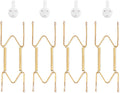 Bilillo 4 Pack Plate Hangers for The Wall, Suitable for 6-8 inch Art Plate, Stainless Steel Invisible Heavy Duty Wire Plate Holder with Wall Hooks, Plate Hangers for Displaying Plates, Platter, Dish