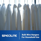 SPECILITE Wire Metal Clothes Hangers Bulk 250 Pack for Standard Size Suits, Coats, Shirts, Pants, Skirts, Space Saving, Non Slip,16 Inch 12 Gauge Ultra Thin, Bronze