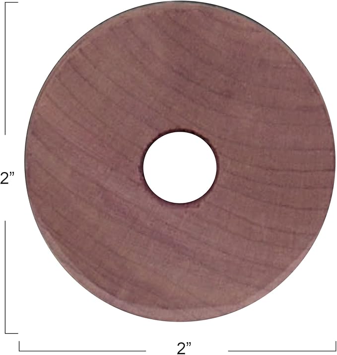 Household Essentials 14316-1 Cedar Fresh Red Cedar Wood Rings for Hangers | Set of 20