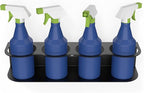 Koova 4 All-Purpose Spray Bottle Holder | Easy Install Wall Mount Hardware Included | Heavy-Duty Powder Coated Steel Storage Rack for Garage And Home | Craft Workspace Paint Bottle Organizer USA Made