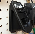 18v Battery Peg Board Storage - Compatible Mount for RYOBI®, DEWALT®, Milwaukee® - Display Shelf - Store Slots - Multicolored