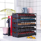 FlagShip for Nespresso Pod Holder Drawer Large Mullti Tier Coffee Pod Holder Vertuo (5 Tier (100Pods))