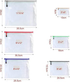 Oaimyy-18 Pcs, Large Mesh Zipper Pouch Document Folders Bag Plastic Zip File Folders for Office Supplies,Travel,Puzzles Games Organizing Storage,Classroom Board Game Organization (9 * 12, inches)