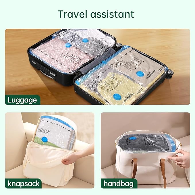Travel Vacuum Bags - Space Saver Combo Pack (6 Bags)