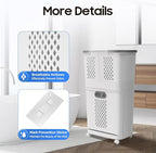2 Tier Rolling Laundry Hamper Sorter, Removable Laundry Basket Thick Storage Rack Classification with Wheels and Handle White Portable Storage Baskets with 3 Deep Baskets
