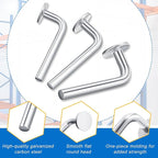 Zonon 100 Pcs M7 x 55mm Universal Pallet Rack Drop Pins, L Shaped Flat Head Safety Bolts, Heavy Duty Carbon Steel Shelf Pins for Warehouse, Storage and Shelving Systems