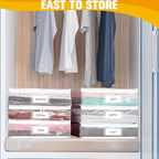 Kikerike Plastic Storage Bags with Easy-Glide Zipper, Pack of 6, Durable Clear Vinyl Zippered Storage Bags for Clothes Sweaters Comforters Blankets Sheets Bedding (23.6 x 16.9 x 13.8 Inch)
