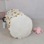 LANGYASHAN Storage Bin, Canvas Fabric Collapsible Organizer Basket for Laundry Hamper,Toy Bins,Gift Baskets, Bedroom, Clothes,Baby Nursery (Sunflower)