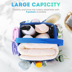 EUDELE Mesh Shower Caddy Portable for College Dorm Room Essentials,Shower Caddy Dorm with 8-Pocket Large Capacity for Beach,Swimming,Gym,Travel essentials, Blue