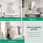 20 x 26 Medicine Cabinet Mirror, Mount or Recessed Bathroom Mirror with Storage, Aluminum Framed Medicine Cabinet with Adjustable Shelves for Bathroom Vanity Modern Farmhouse