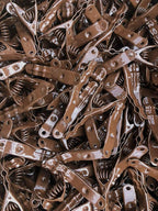Extreme Clothespins | Buffalo Brown | Solid 304 Stainless Steel | 20 Pack | Heavy Duty | Anti-Rust | Camping Pins | Clothes Pins | Chip Clips | Lifetime Product | No Plastic Parts | Made in Italy