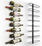 Wine Rack Wall Mounted: 8 Bottles Wine Bottle Holder Hanging Bar Liquor Storage Organizer of Cabinet Kitchen - Designed for SpaceSaver (8 Bottles)