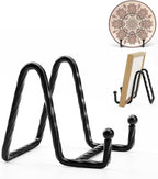 Picture Stands for Display 3 Pack 3 Inch Plate Stands for Display - Black Metal Decorative Plate Stand, Plate Holder Display Stand, Picture Frame Stand, Plate Display Stands for Picture Stand