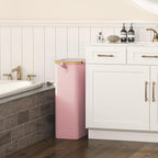 Lifewit 75L Slim Laundry Hamper with Lid, Narrow Laundry Basket with Removable Bag & Bamboo Handles, Fodable Thin Dirty Clothes Hamper for Laundry Collapsible Bin for Bathroom Bedroom Dorm, Pink