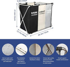 180L Laundry Basket Sorter, Large 3 Section Collapsible Laundry Hamper for Laundry Room Organization, 28" x 21"x 15" Dirty clothes Hamper Bag for Bedroom Blanket Storage Organizer (3 Section Black)
