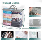 10 Pack Clear Storage Bags for Clothes, 22L Blanket Storage Bags, Under Bed Storage, Closet Organizers Bag, Upgraded Version Two-Way Zippers Design(Grey, 10PACK)