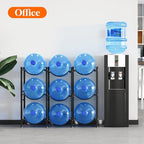 Lifewit 5 Gallon Water Jug Holder, 3 Tier Water Bottle Stand, 9 Slots Heavy Duty Water Dispenser Rack for Gallon Jugs, 375 lb/170 kg Capacity Detachable Water Jug Shelf Organizer for Home/Office Black