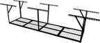 2 X 8 FT Garage Ceiling Storage Racks, Heavy Duty Overhead Garage Storages Rack with Adjustable Hight, Metal Hanging Garages Storage Rack with Support Rod, 22''- 40" Adjustable, 450 LBS (Black, 2x8FT)