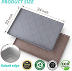 SIKADEER 34" x 22" Under Sink Mat Waterproof, Silicone Mat Kitchen Drawer Shelf and Cabinet Liner, Sink Protector for Kitchen Organizers and Storage, Boot Tray Pet Food Mats