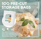 Avid Armor Vacuum Sealer Bags 100 Gallon 11"x16" for Food Saver, Seal a Meal Vac Sealers BPA Free, Heavy Duty Commercial Grade, Meal Prep and Sous Vide Vacuum Safe, Universal Design Pre-Cut Bag