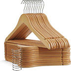 Wooden Hangers - 30 Pack - Clothes Hanger for Daily Used,Smooth Finish Wood Hanger with Precisely Cut Notches,Coat Hangers, Heavy Duty Hanger for Shirt Suit Dress (Natural)