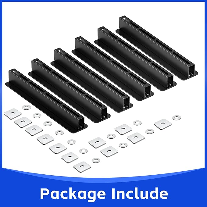 6-Pack Overhead Storage Rack, Ceiling Rack for Bin Organization, Heavy-Duty Garage Support for Most Containers (for 5 Bins)