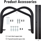 WALMANN 2 Bikes Floor Bike Stand, Bike Parking Rack Garage Bike Storage Stand Indoor/Outdoor 22-28" Wheel Stand, Max. Tire Width 2.1"