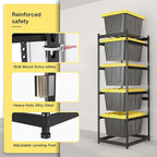 27 Gallon Tote Storage Rack, Heavy-Duty Storage Bin Rack Organizer, 5-Tier Standing Storage Bin Shelves, 250 lb Capacity, Maximize Space for Garage, Warehouse, Utility, 2 Pack Pro(Totes Not Included)