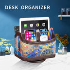 Remote Control Holder, Swivel TV Remotes Caddy for Table, Desk Accessories and Workspace Organizer for Controllers/ Art Supplies/ Stationery, Night Stand Organizers and Decorations for Living Room