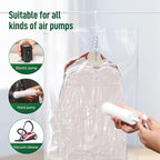 Hanging Vacuum Storage Bags For Clothes With Hand Pump,Coat Storage Bag Hanging,Vacuum Bags For Clothes,Space Saver Vacuum Storage Bags,Garment, Clothing, Dress, Suit, Long Coat, Jacket(Short 4 Pack）
