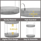 360 Rotating Makeup Organizer for Vanity,Bathroom Countertop Organizer,Spinning Perfume Organizer&Vanity Organizer(Grey-2 Tier)
