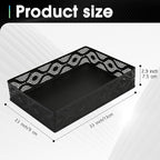 Desk Drawer Organizer, A4 Large Metal Mesh Desk Rrganizer Tray, Carved Hollow Floral Tray, Versatile Storage Box Set for Office Home Supplies,13x9x3 inches (Curved,2 PCS)