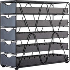 FlagShip for Nespresso Pod Holder Drawer Large Mullti Tier Coffee Pod Holder Vertuo (5 Tier (100Pods))