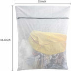 Oversized Honeycomb Mesh Laundry Bags, 2 Pack 35x43.3 inch Heavy Duty Delicate Wash Bag with Zipper.