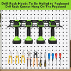2 Pack Power Tool Organzier Wall Mount, Thicked Heavy Duty Drill Holder, Drill Storage Rack Organizer for Dewalt Milwaukee Ryobi Cordless Tools