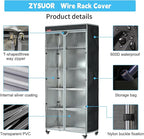 Shelving Cover Wire Shelf Rack Dust Cover,dustproof, Waterproof, Sunscreen, Front Transparent Panel Design for Easy Viewing, Suitable for 36" Wx18 Dx54 H (No Shelves,Black)