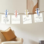 Plastic Clothes Pins Strong Clothespins-Heavy Duty Laundry Plane Clothes Clips Windproof Clamps Clothes Pegs, No Trace Design for Clothes 3 Colors 12 PCS