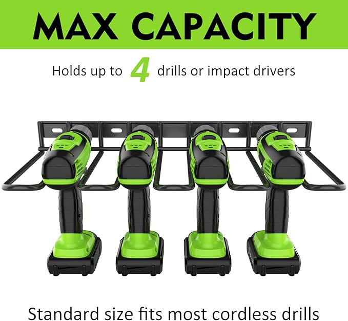 Power Tool Organizer, Drill Holder Wall Mount,Thickened Drill Rack,50 lb Garage Storage Heavy Duty Drill Organizer Utility Storage Rack for Dewalt Milwaukee Ryobi Cordless Tools