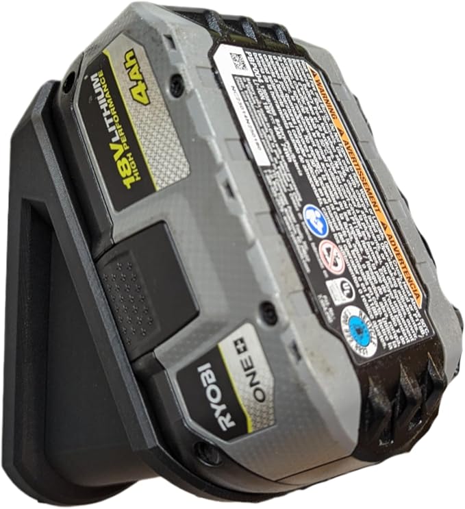 18v Battery Peg Board Storage - Compatible Mount for RYOBI®, DEWALT®, Milwaukee® - Display Shelf - Store Slots - Multicolored