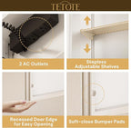 TETOTE 16 x 24 Lighted Bathroom Medicine Cabinet with Adjustable Shelves, Silver Aluminum Cabinet, Anti-Fog Stepless Dimmable 3 Colors White/Warm/Natural, Easy to Install(Wall Mount/Recessed)