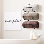 Sorbus Towel Holder for Bathroom Wall - 12 Level Wall Mounted Towel Rack Shelves for Rolled Bath Towels, Washcloths, Linen - Hanging Towel Racks for Bathroom, Spa, Salon, Towel Storage Organizer