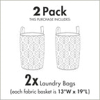 Ambesonne World Map Laundry Bag Pack of 2, Pattern Vintage Globe Atlas Theme Airship Knots Ribbon Retro Print, Hamper Basket with Handles Drawstring Closure, 13" x 19", Beige Green